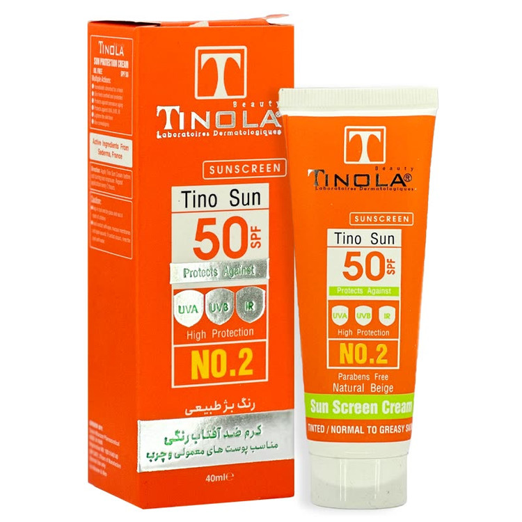 ضد آفتاب رنگی تینولا مخصوص پوست چرب | SPF 50